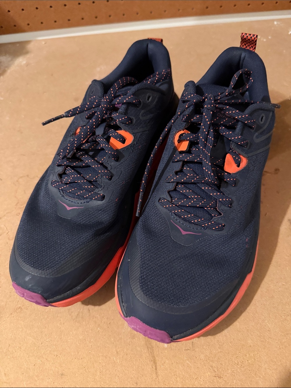 Hoka Navy and Coral Running Shoes